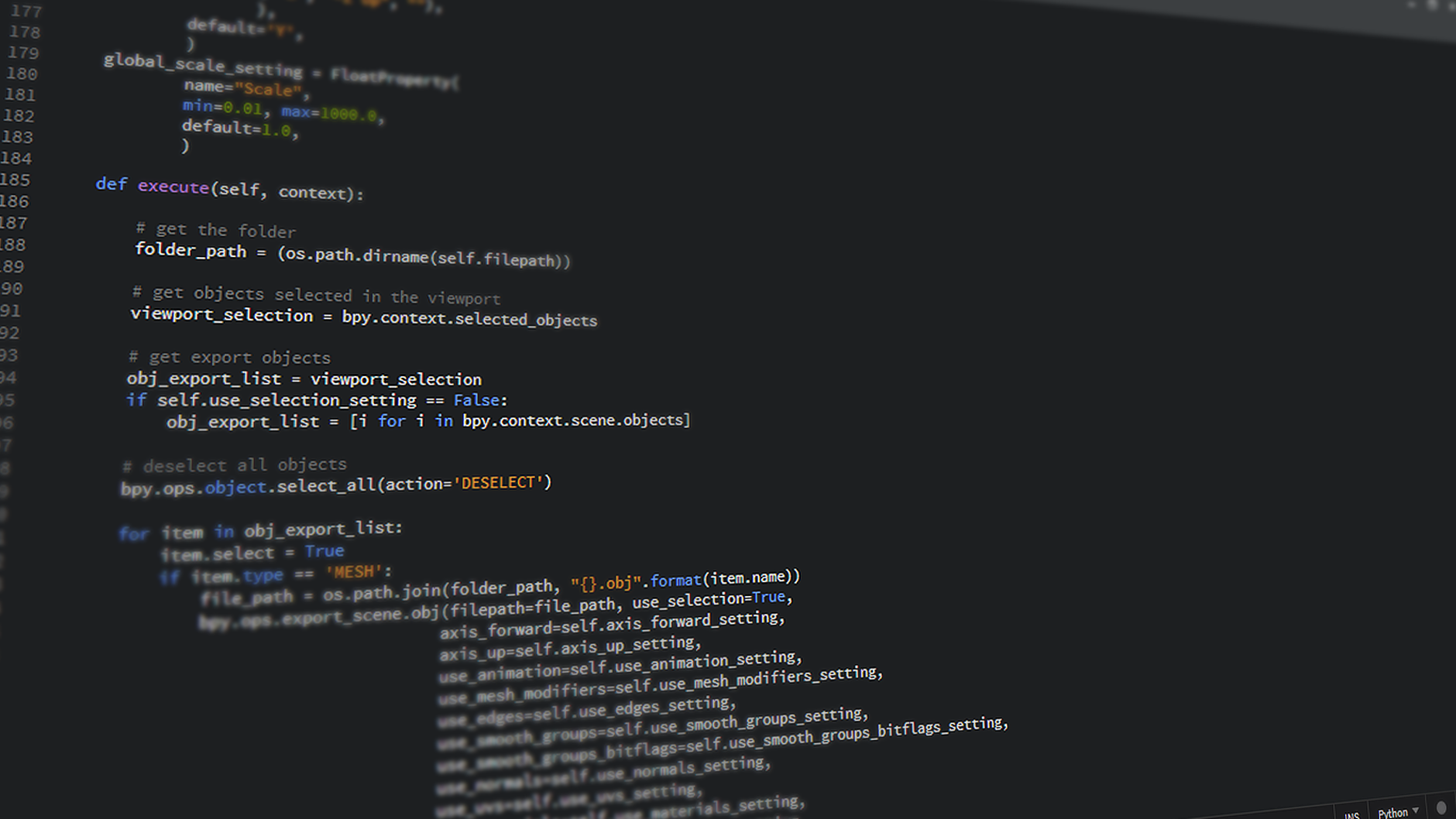 Jak łączyć TensorFlow z frameworkami webowymi w aplikacjach chmurowych Zbliżenie ekranu z kodem Pythona używanym w aplikacjach chmurowych